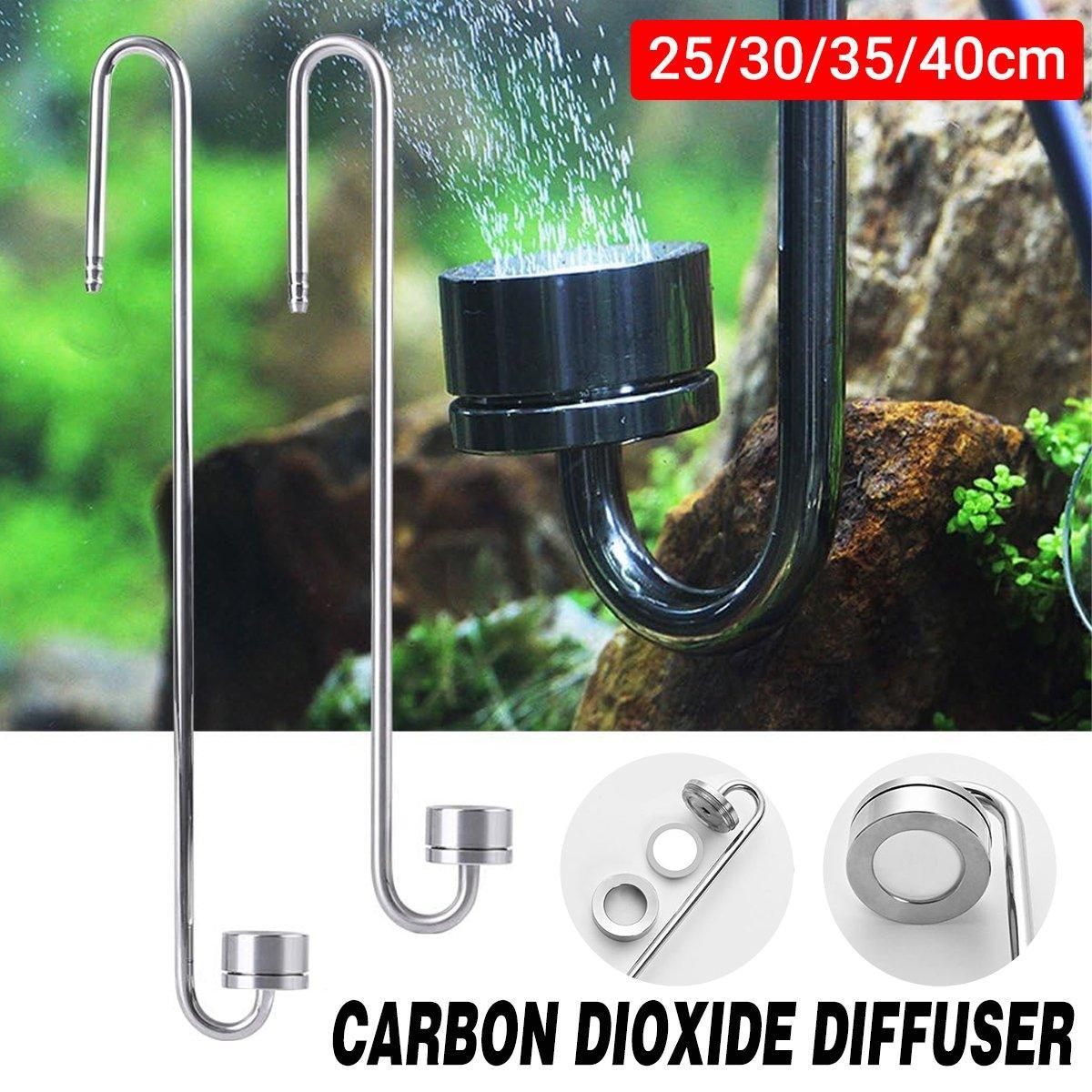 Stainless Steel Aquarium CO2 Diffuser Carbon Dioxide Atomizer Grass Tank Bubbler - 30cm