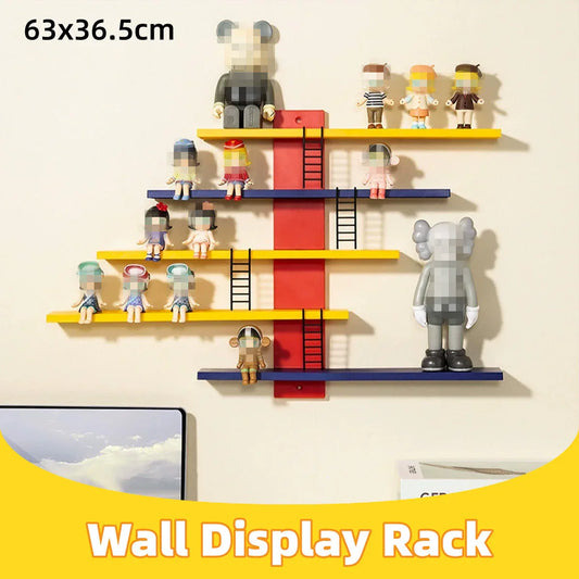 Multi Layer Wall Display Rack Step Shelf for Toys Dolls Desk Room Office Decor