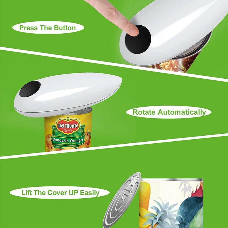 Electric Touch Can Opener with Jar Grip One-Touch Automatic Kitchen Tool