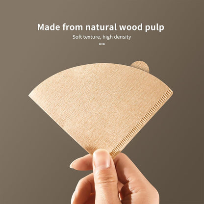 100PCS Coffee Filter Paper Drip Cone Funnel Handmade Filters for Coffee Machine - V02-100PCS