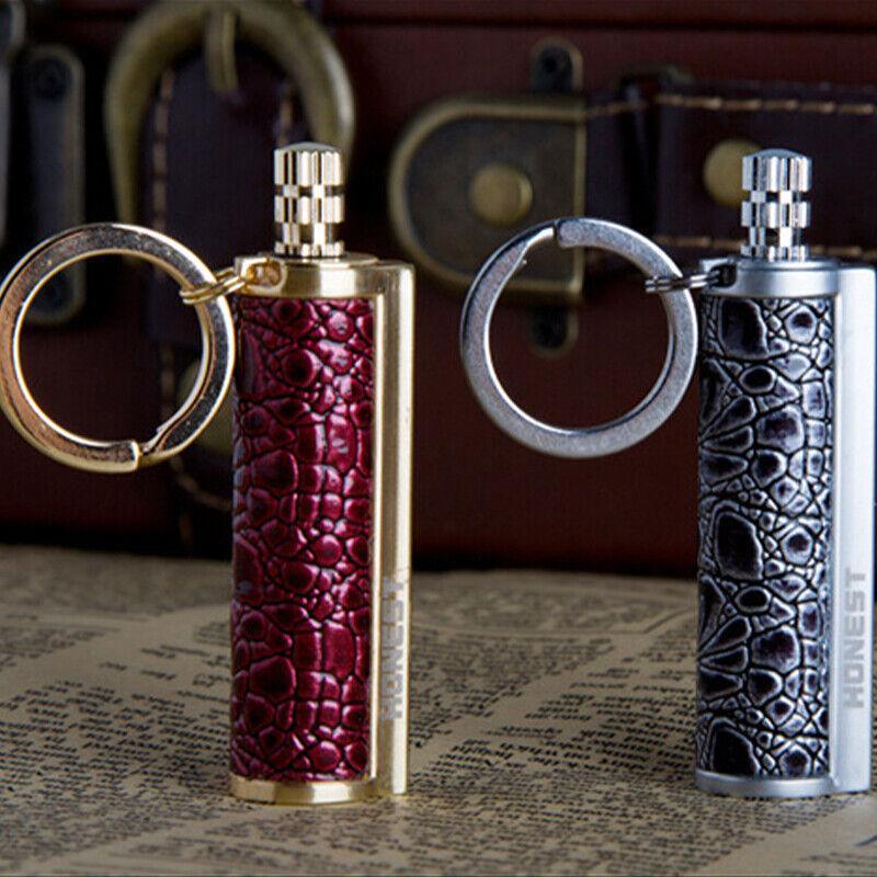 Fire Starter Lighter Waterproof Flint Match Metal Keychain Camping Survival Bda - Gold
