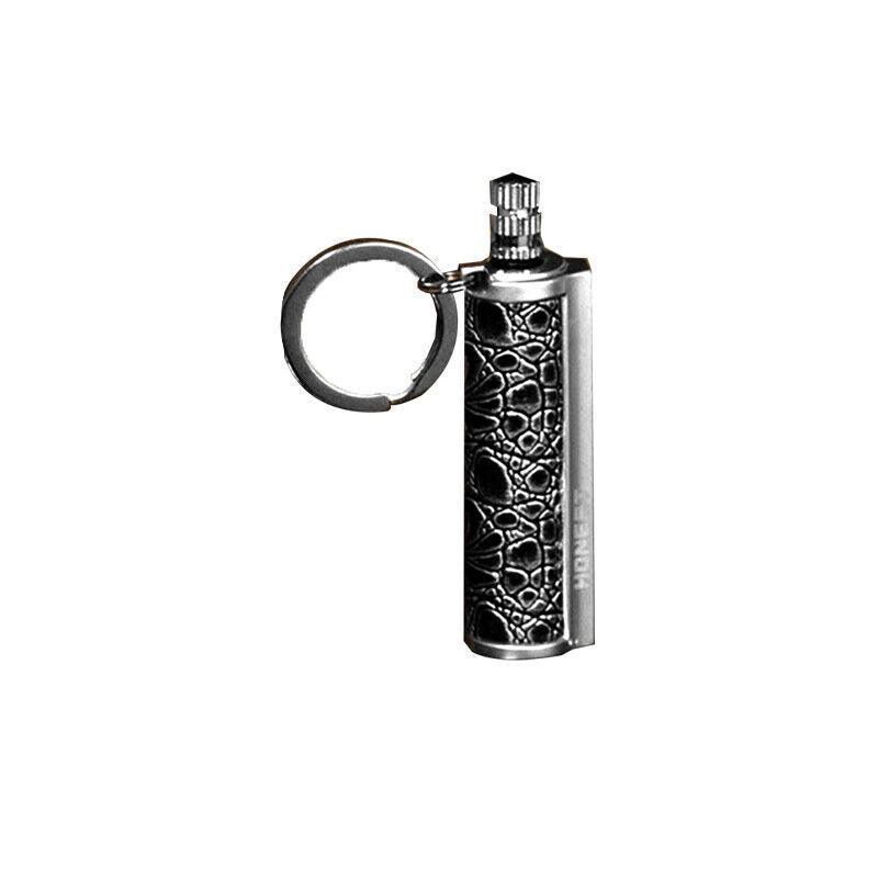 Fire Starter Lighter Waterproof Flint Match Metal Keychain Camping Survival Bda - Gold