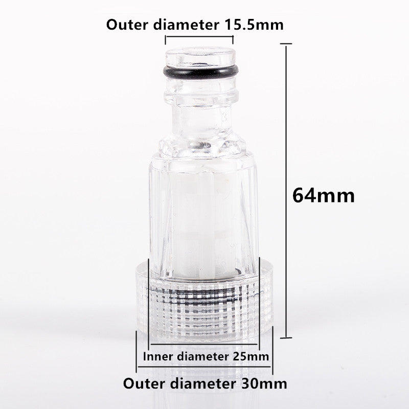 2PCS High Pressure Washer Inlet Filter Connector Fittings Transparent Adapter