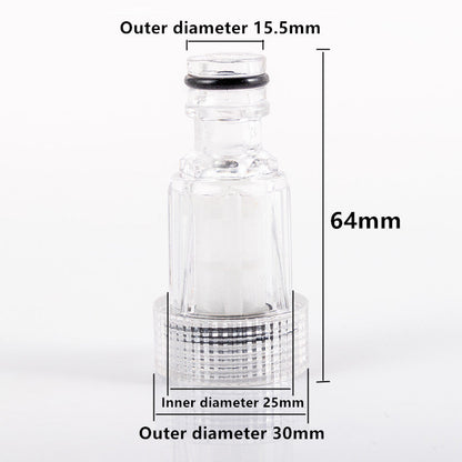 2PCS High Pressure Washer Inlet Filter Connector Fittings Transparent Adapter