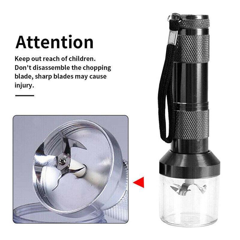 Electric Portable Pocket Metal Herb Weed Tobacco Grinder Spice Crusher Gift Au - Red