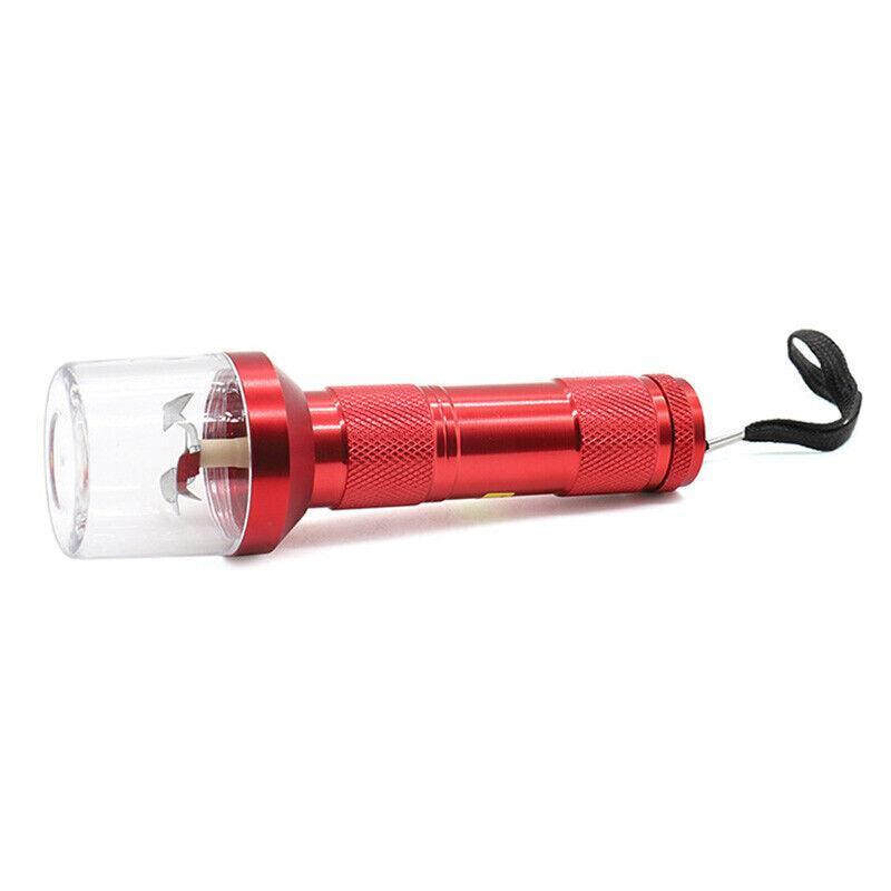 Electric Portable Pocket Metal Herb Weed Tobacco Grinder Spice Crusher Gift Au - Red