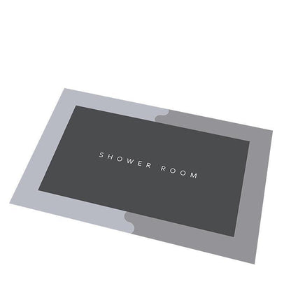 50x80CM Super Absorbent Floor Mat Soft Quick-Drying Non-Slip Diatom Mud Bath - Blue-Oval