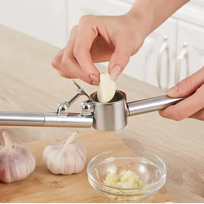 Stainless Steel Garlic Press Peeler Zinc Alloy Kitchen Tool Garlic Crusher - Mekamart Australia