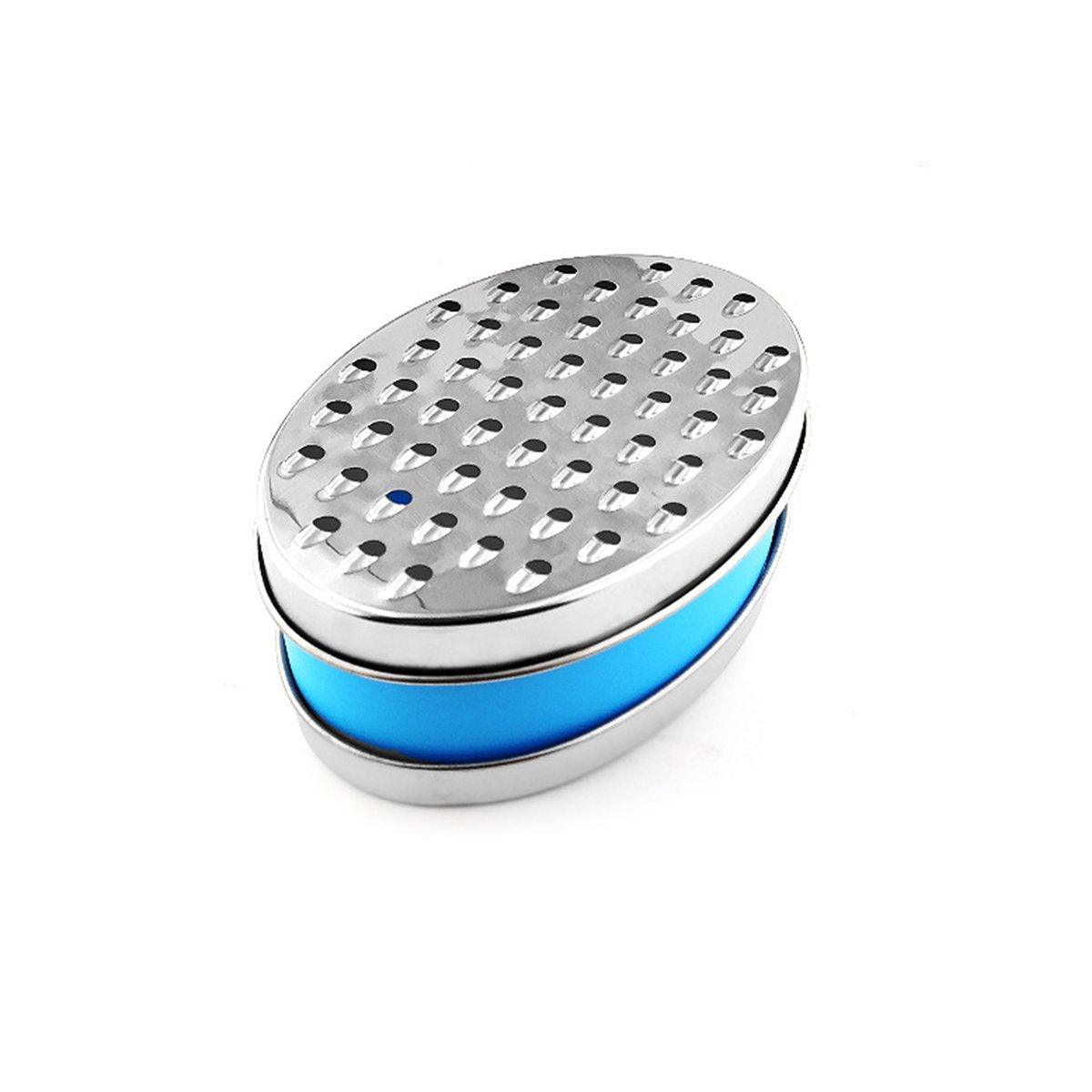 Stainless Steel Kitchen Cheese Grater with Container Storing Fruits Cheese Box - Red