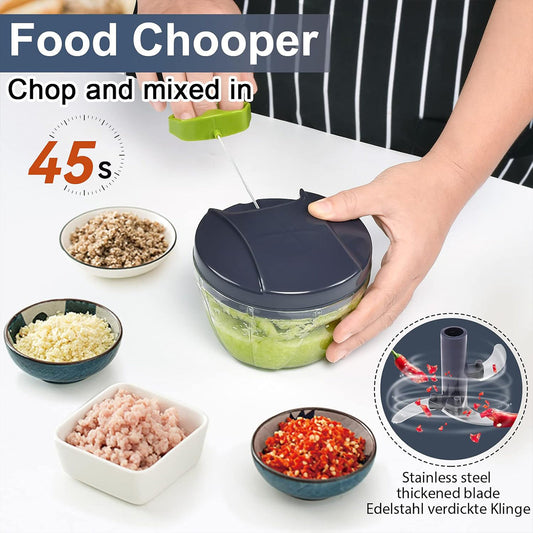 Garlic Press Chopper Slicer Hand Presser Grinder Crusher Home Kitchen Tools Use - 600ml