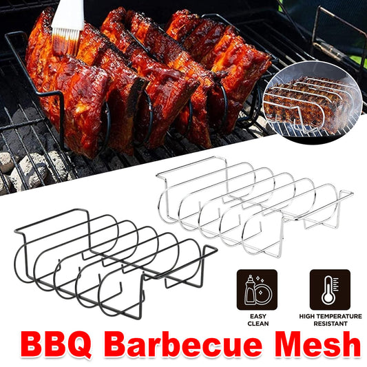 Barbecue Grill Net Outdoor BBQ Rack Cooking Basket Baking Tool Picnic Camping - Silver