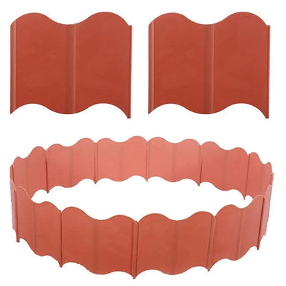 20PCS Garden Edging Fence Decorative Plastic Lawn Border Panels Landscaping - Green - Mekamart Australia