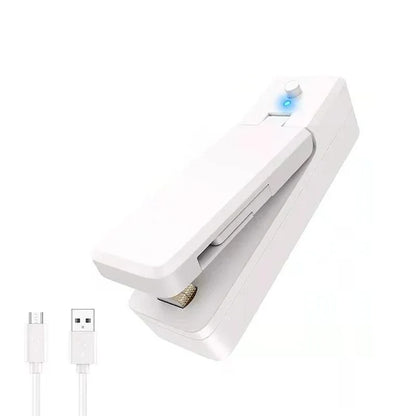 Portable Mini Heat Sealing Machine USB Rechargeable Food Sealer Plastic Bag - Pink - Mekamart Australia