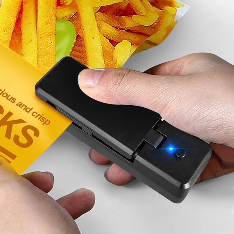 Portable Mini Heat Sealing Machine USB Rechargeable Food Sealer Plastic Bag - Pink - Mekamart Australia