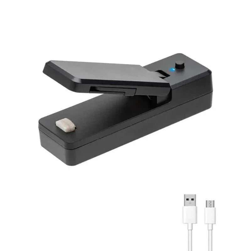 Portable Mini Heat Sealing Machine USB Rechargeable Food Sealer Plastic Bag - Pink - Mekamart Australia