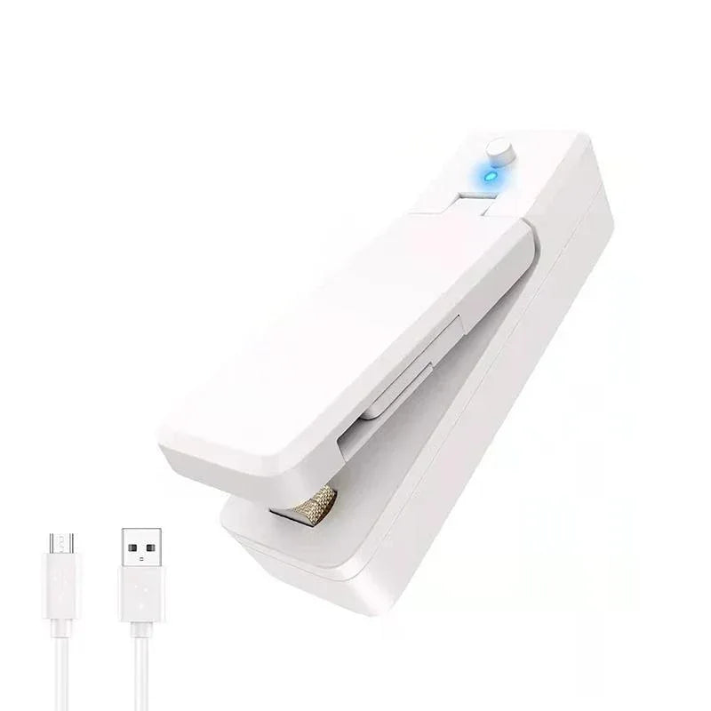 Portable Mini Heat Sealing Machine USB Rechargeable Food Sealer Plastic Bag - Pink - Mekamart Australia