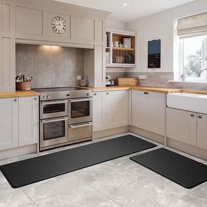 44x150cm Non-Slip Waterproof Kitchen Door Mat Floor Rug Carpet Anti-Oil Easy Clean - Grey