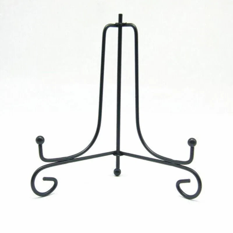 Plate Stands Iron Display Easel Photo Picture Bowl Dish Book Holder Frame Black - 10 Inch - Mekamart Australia