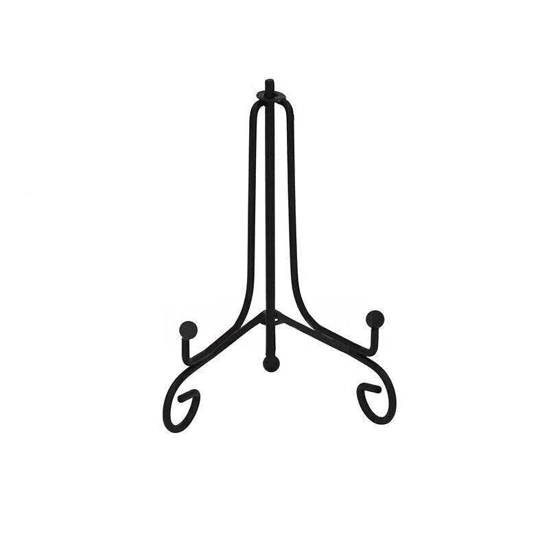 Plate Stands Iron Display Easel Photo Picture Bowl Dish Book Holder Frame Black - 10 Inch - Mekamart Australia