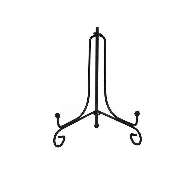 Plate Stands Iron Display Easel Photo Picture Bowl Dish Book Holder Frame Black - 10 Inch - Mekamart Australia