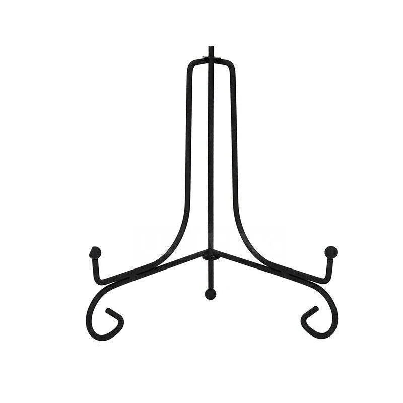 Plate Stands Iron Display Easel Photo Picture Bowl Dish Book Holder Frame Black - 10 Inch - Mekamart Australia