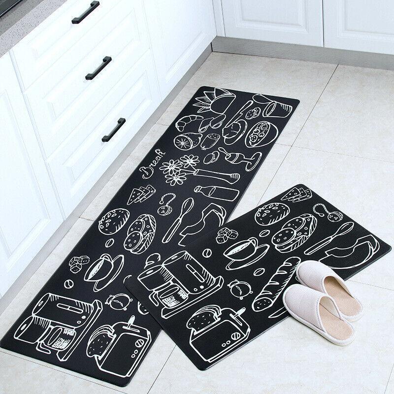 45x180cm Kitchen Mat Non-Slip Waterproof Pvc Floor Rug Carpet Anti-Oil Easy Clean - Whale