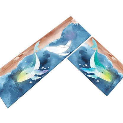 45x180cm Kitchen Mat Non-Slip Waterproof Pvc Floor Rug Carpet Anti-Oil Easy Clean - Whale