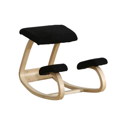 Ergonomic Kneeling Chair Rocking Office Desk Stool Upright Posture Support Seat - Beige - Mekamart Australia