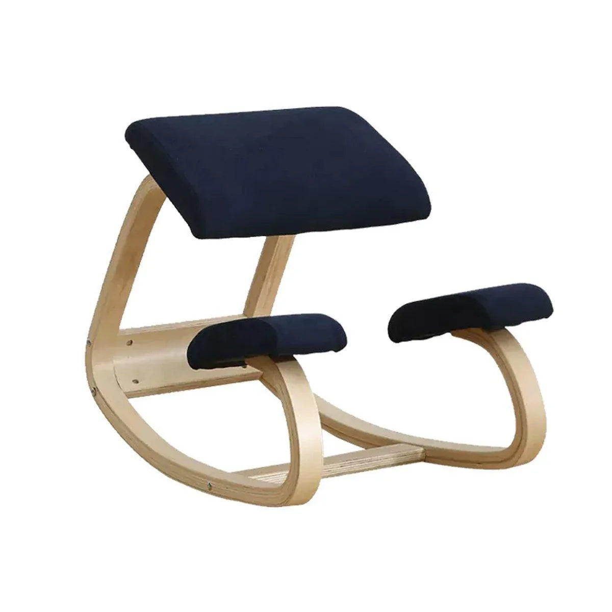 Ergonomic Kneeling Chair Rocking Office Desk Stool Upright Posture Support Seat - Beige - Mekamart Australia