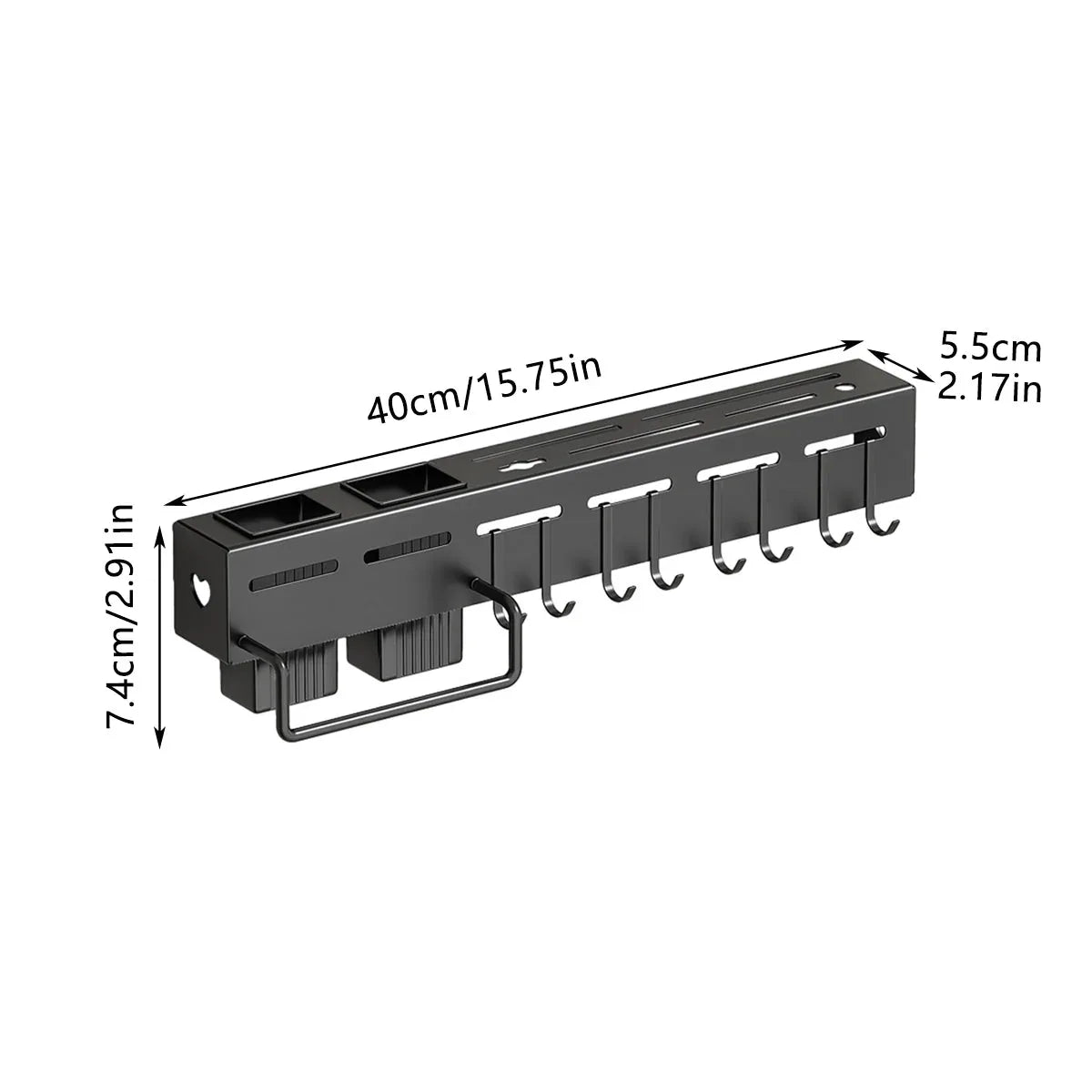 Stainless Steel Kitchen Utensil Storage Rack Organiser Knife Pan Holder Shelves - Mekamart Australia