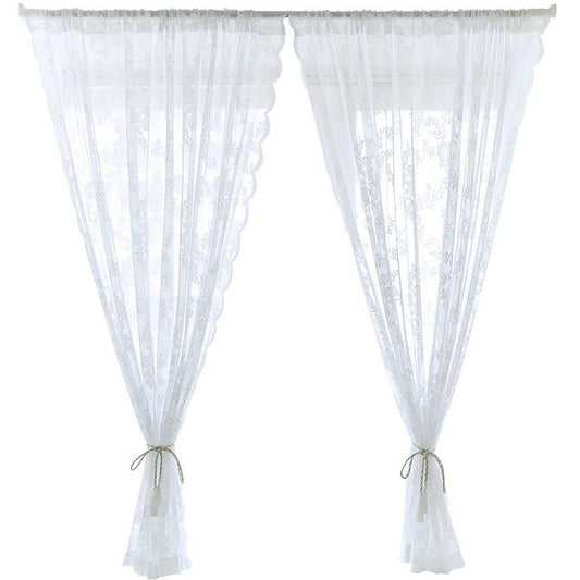 Elegant Lace Curtain Bedroom Window Door Screen Privacy Window Decor - 75*100cm