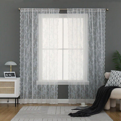 Elegant Lace Curtain Bedroom Window Door Screen Privacy Window Decor - 75*100cm