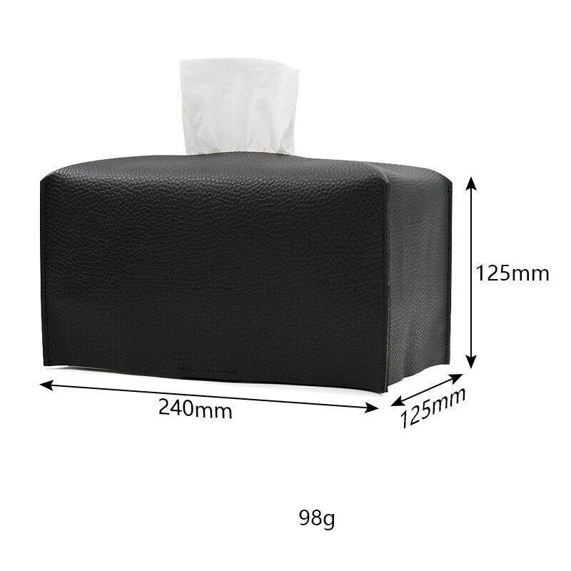 Large Size Tissue Box Dispenser Paper Holder Napkin Case Pu Leather Cover - Green