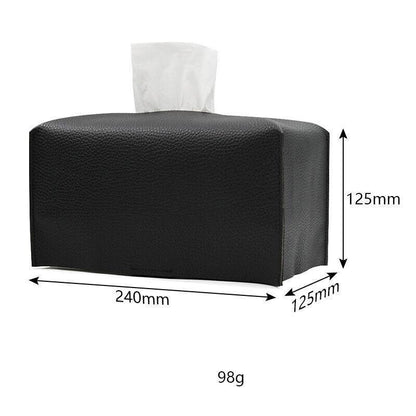 Large Size Tissue Box Dispenser Paper Holder Napkin Case Pu Leather Cover - Pink
