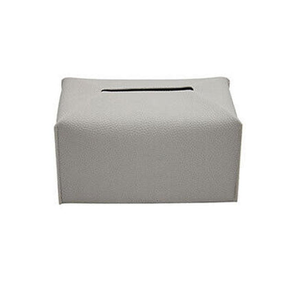 Large Size Tissue Box Dispenser Paper Holder Napkin Case Pu Leather Cover - Yellow