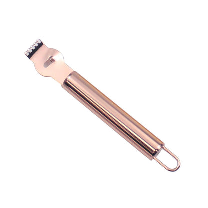 Lemon Zester Grater Knife Tool Stainless Steel with Channel Garnish Citrus Lime - Black