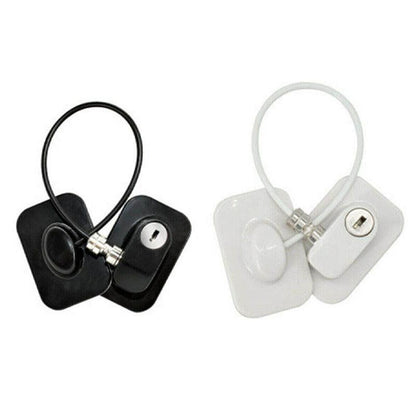 Refrigerator Lock with Keys for Fridge Cabinet Window Door and Drawer Latch Use - Black