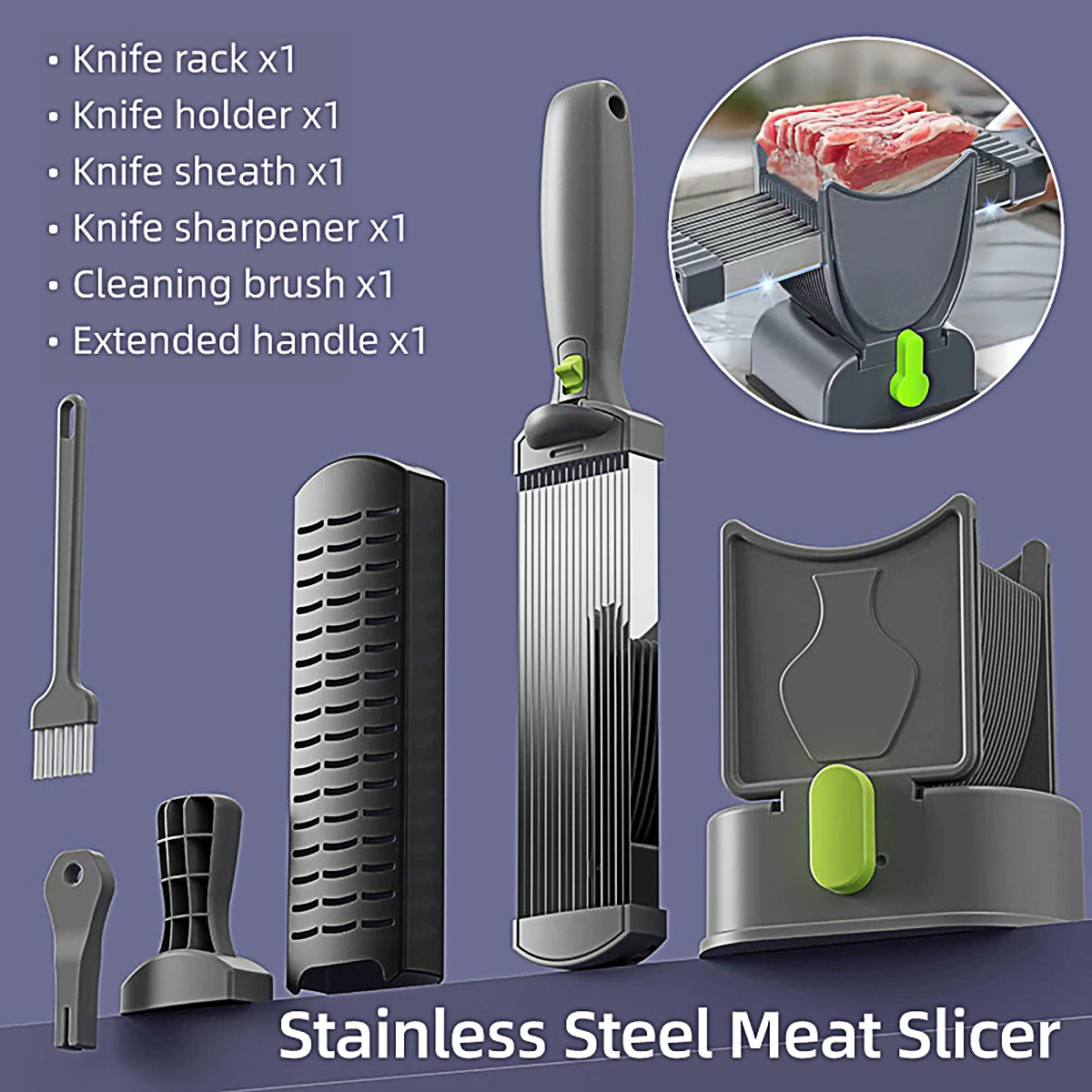 Meat Slicer Cutter Multifunctional Fresh Meat Cutting Tool for Household Kitchen