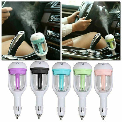 Mini Car Air Humidifier Essential Oil Diffuser Ultrasonic Aroma Mist Purifier - Blue