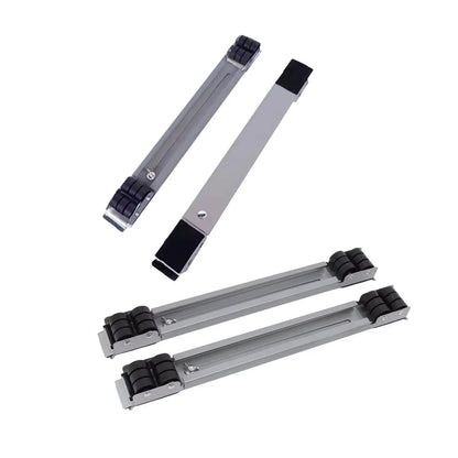 2pcs Adjustable Refrigerator Washing Machine Base Stand Movable Support Shelf - Grooved - Mekamart Australia