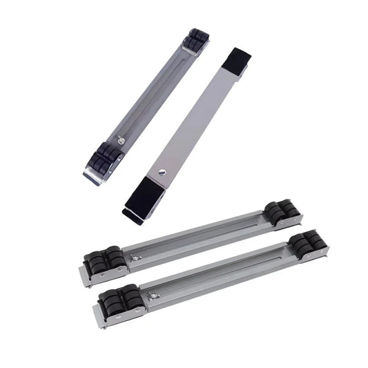 2pcs Adjustable Refrigerator Washing Machine Base Stand Movable Support Shelf - Grooved - Mekamart Australia