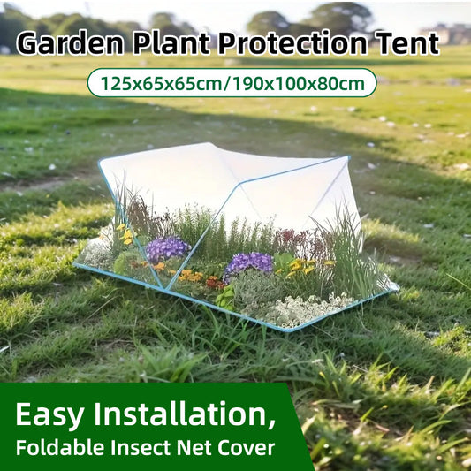 1pc Garden Plant Protector Cover White Fiberglass Net for Lawn Flower Care Use - 125x65x65cm