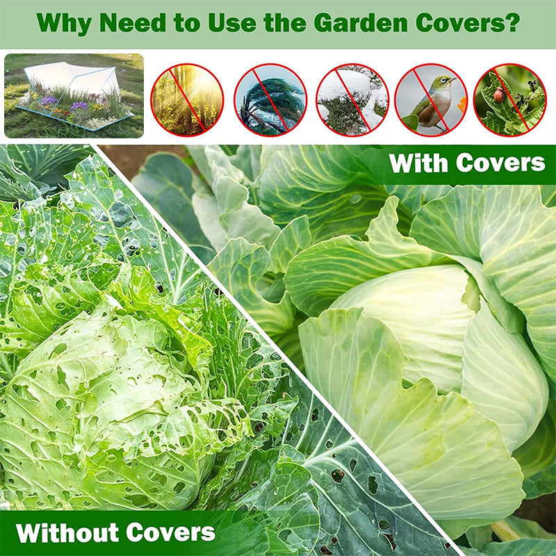 1pc Garden Plant Protector Cover White Fiberglass Net for Lawn Flower Care Use - 125x65x65cm