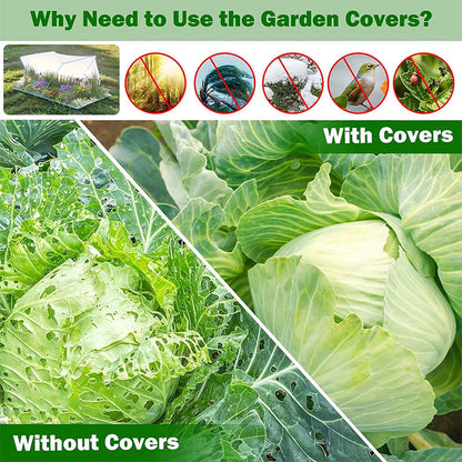 1pc Garden Plant Protector Cover White Fiberglass Net for Lawn Flower Care Use - 125x65x65cm