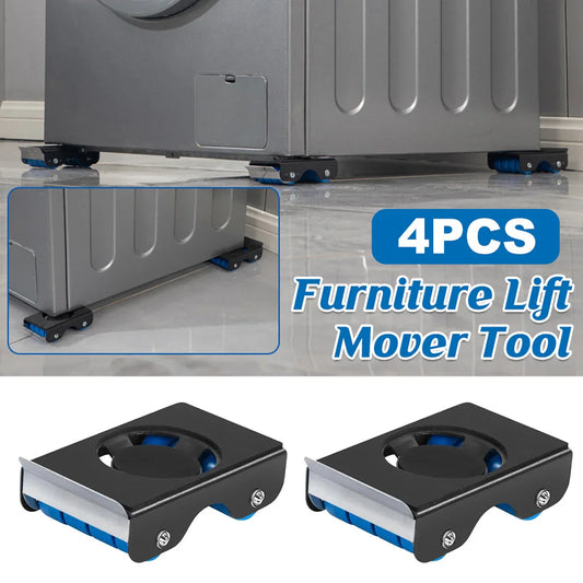 4pcs Movable Washing Machine Stand Furniture Moving Bracket Appliance Roller - Mekamart Australia