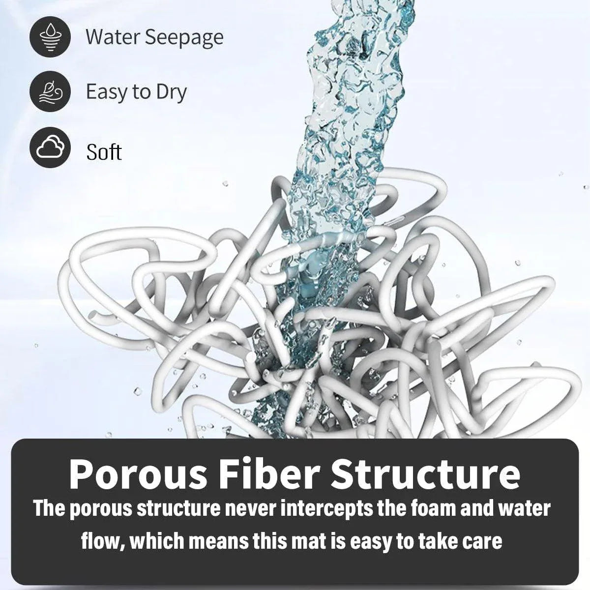 Anti Slip Bathroom Mat Non Slip Shower Floor Mat Quick Dry Soft Comfortable Rug - Beige-40x60cm