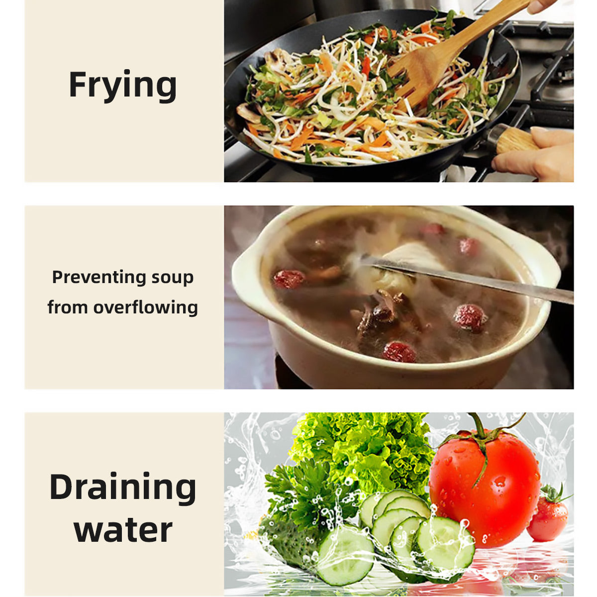 Stainless Steel Mesh Cover Anti Scald Filter Screen Anti Splash Lid For Kitchen - 33cm