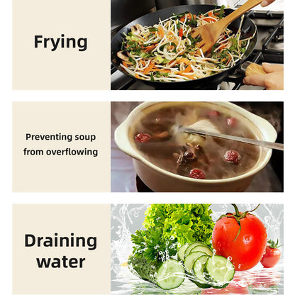 Stainless Steel Mesh Cover Anti Scald Filter Screen Anti Splash Lid For Kitchen - 33cm