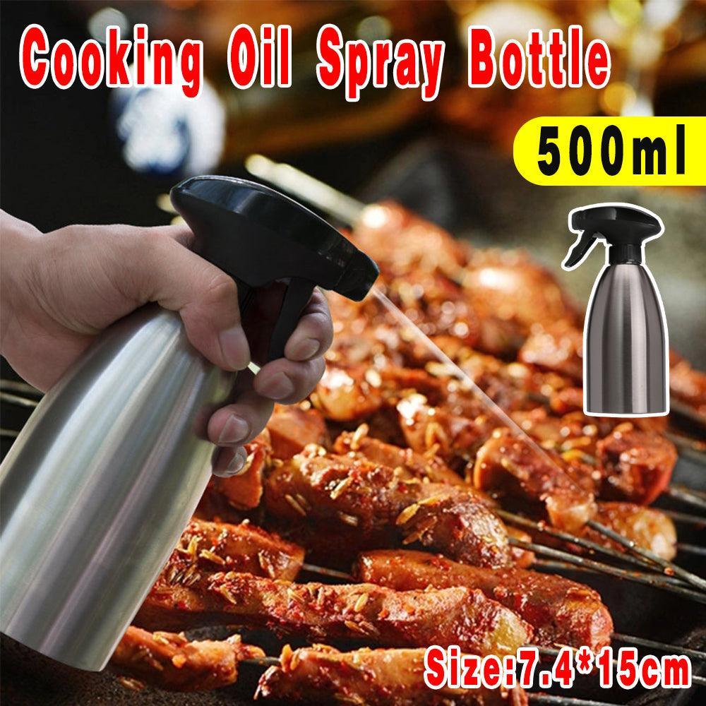 500ml Stainless Steel Cooking Oil Spray Bottle for BBQ and Kitchen Use