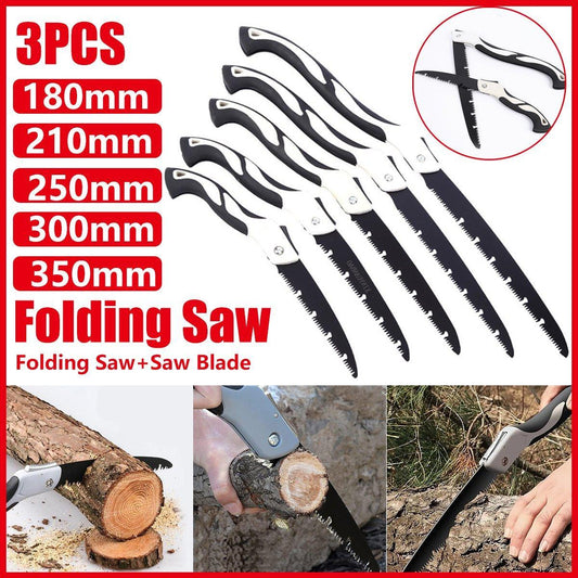 Folding Outdoor Hand Saw Portable Quick Cutting Pruning Garden Tree Logging Tool - 210mm